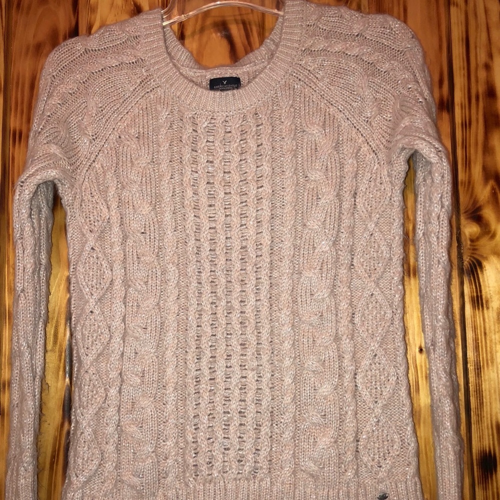 Women’s Rose/Silver American Eagle Sweater Size S